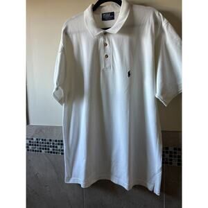 Polo by Ralph Lauren White Cotton Shirt SZ L NWOT VTG